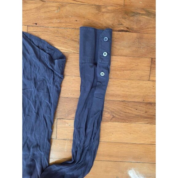 BCBG MAX AZRIA SILK Blouse Navy Blue Size XXS A001142 - Picture 8 of 10